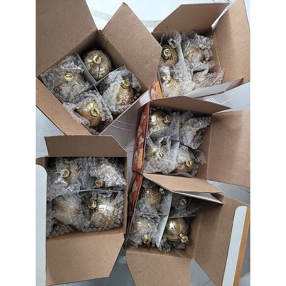 20 Giftco Christmas Holiday Glitter Ornament Place Card Holders 2" Tall w Boxes - Picture 10 of 15